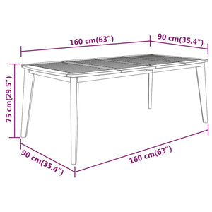 vidaXL 7-Piece Garden Dining Set Solid Acacia Wood