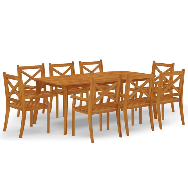 vidaXL 9-piece Garden Dining Set Solid Acacia Wood