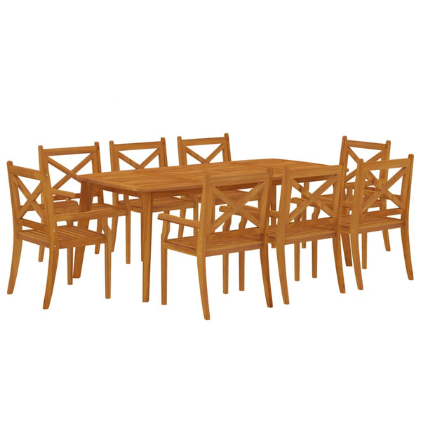 vidaXL 9-piece Garden Dining Set Solid Acacia Wood