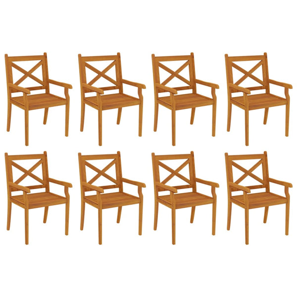 vidaXL 9-piece Garden Dining Set Solid Acacia Wood