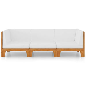 vidaXL 3-Piece Garden Lounge Set with Cushions Solid Acacia Wood