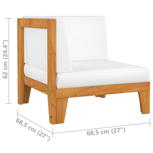 vidaXL 3-Piece Garden Lounge Set with Cushions Solid Acacia Wood
