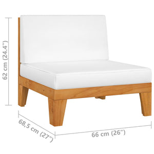 vidaXL 3-Piece Garden Lounge Set with Cushions Solid Acacia Wood