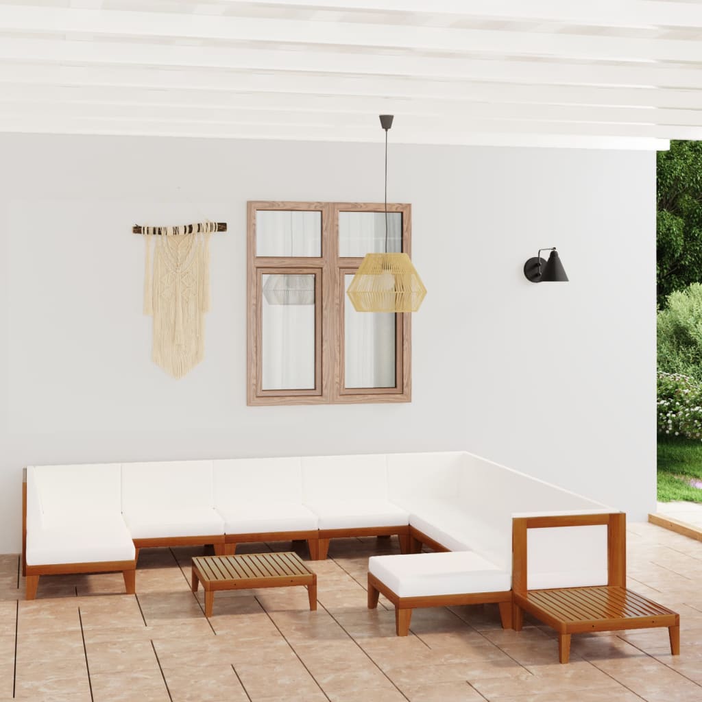 vidaXL 12-piece Garden Lounge Set with Cushions Solid Acacia Wood