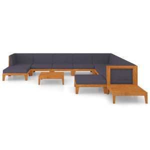 vidaXL 12-Piece Garden Lounge Set with Cushions Solid Acacia Wood