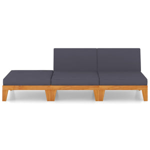 vidaXL 3-Piece Garden Lounge Set with Cushions Solid Acacia Wood