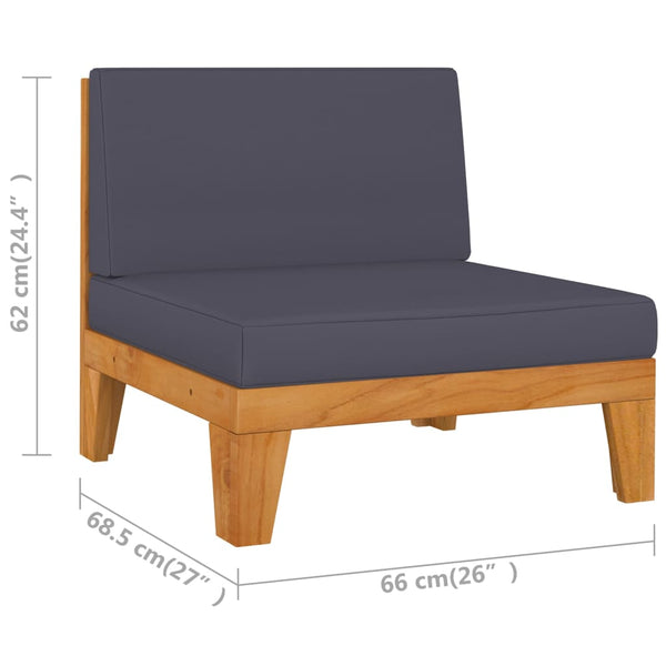 vidaXL 3-Piece Garden Lounge Set with Cushions Solid Acacia Wood