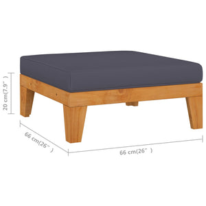 vidaXL 3-Piece Garden Lounge Set with Cushions Solid Acacia Wood
