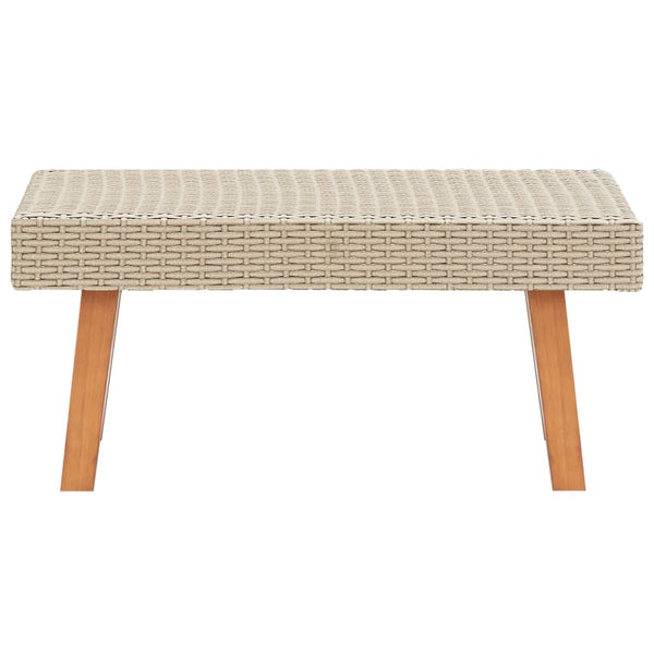 vidaXL 4-Piece Garden Lounge Set with Cushions Poly Rattan Beige