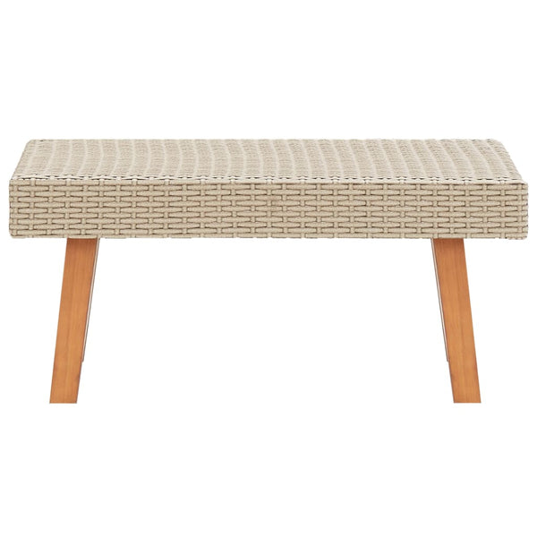 vidaXL 4-Piece Garden Lounge Set with Cushions Poly Rattan Beige