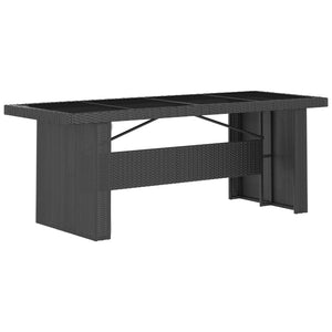 vidaXL 9-piece Garden Dining Set with Cushions Poly Rattan Black