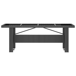 vidaXL 9-piece Garden Dining Set with Cushions Poly Rattan Black