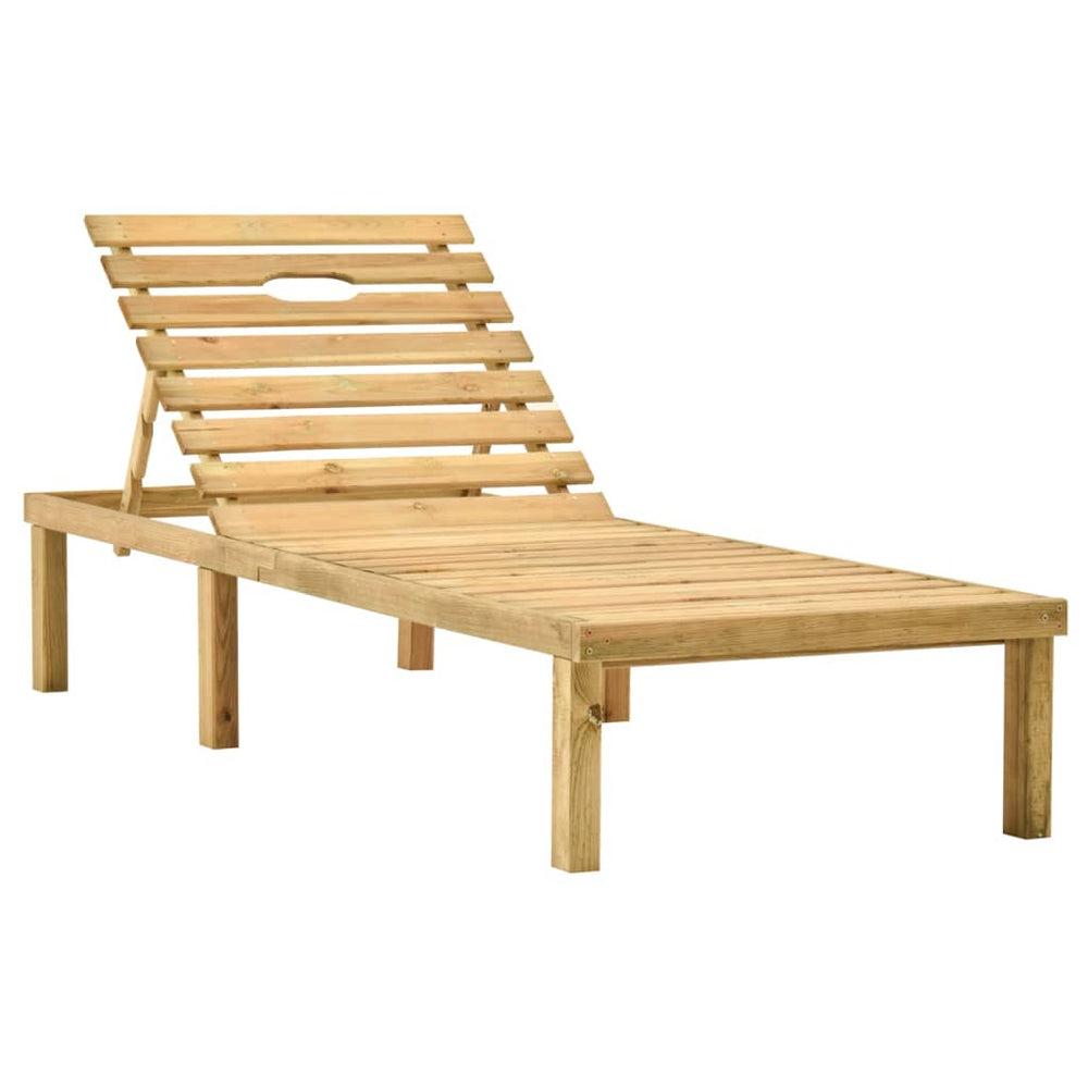 vidaXL Sun Lounger Impregnated Pine Wood