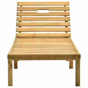 vidaXL Garden Sun Lounger with Table Impregnated Pinewood