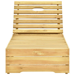 vidaXL Sun Lounger Green Impregnated Pinewood