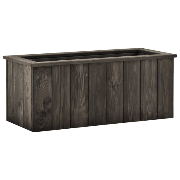 vidaXL Raised Garden Bed Dark Gray 74x32x30 cm Solid Pine Wood