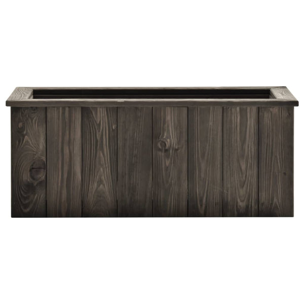 vidaXL Raised Garden Bed Dark Gray 74x32x30 cm Solid Pine Wood
