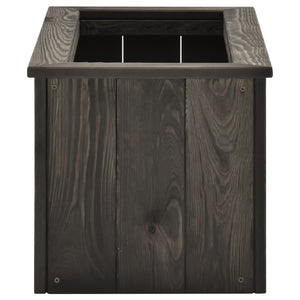 vidaXL Raised Garden Bed Dark Gray 74x32x30 cm Solid Pine Wood