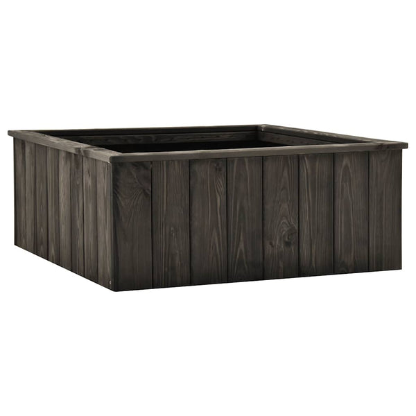 vidaXL Raised Garden Bed Dark Grey 74x77x30 cm Solid Pinewood