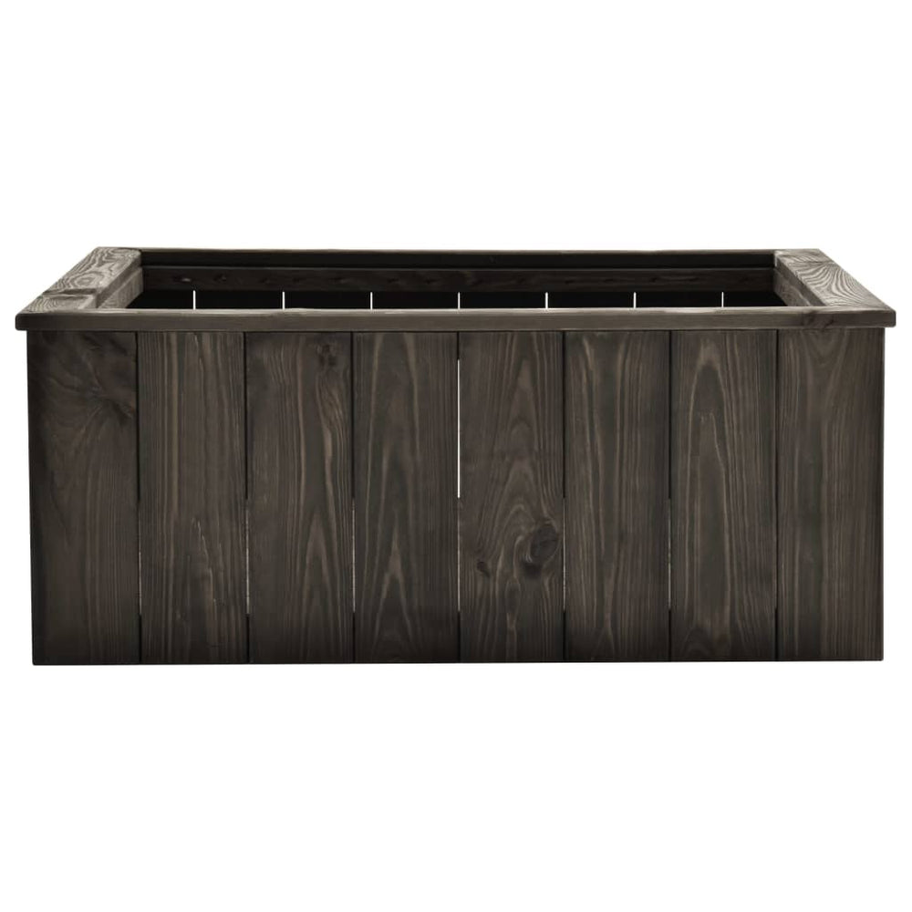 vidaXL Raised Garden Bed Dark Grey 74x77x30 cm Solid Pinewood