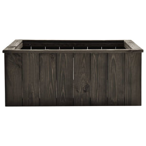vidaXL Raised Garden Bed Dark Grey 74x77x30 cm Solid Pinewood