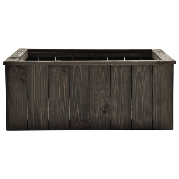 vidaXL Raised Garden Bed Dark Grey 74x77x30 cm Solid Pinewood