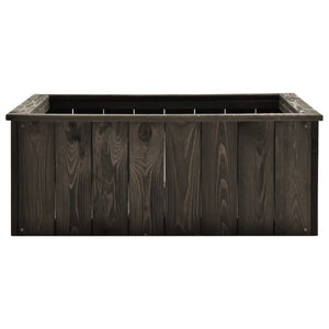 vidaXL Raised Garden Bed Dark Grey 74x77x30 cm Solid Pinewood