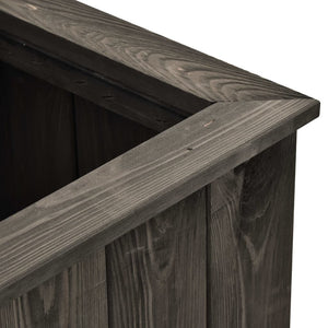 vidaXL Raised Garden Bed Dark Grey 74x77x30 cm Solid Pinewood