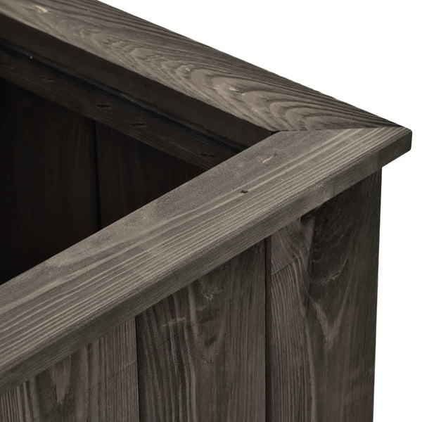 vidaXL Raised Garden Bed Dark Grey 74x77x30 cm Solid Pinewood
