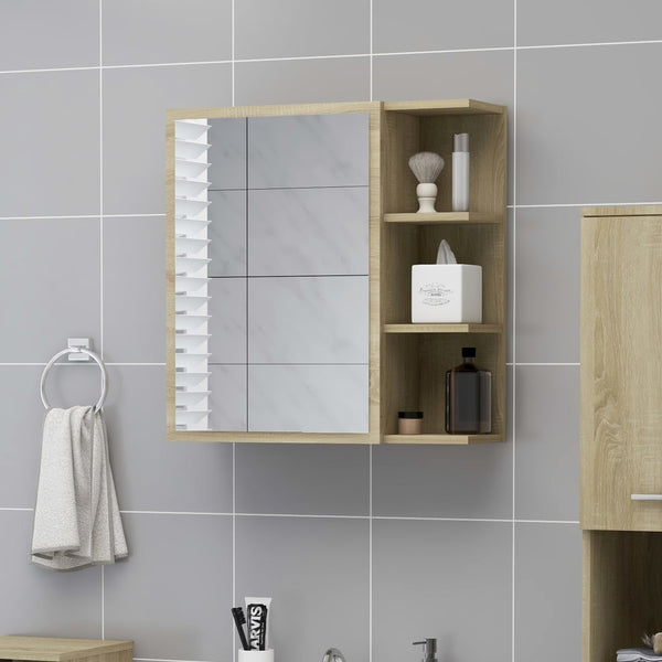 Bad Spiegelschrank Sonoma-Eiche 62,5 cm