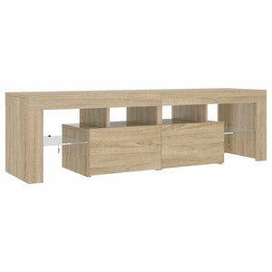 vidaXL TV Cabinet with LED Lights Sonoma Oak 140x36.5x40 cm
