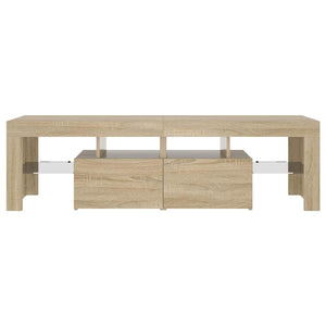 vidaXL TV Cabinet with LED Lights Sonoma Oak 140x36.5x40 cm