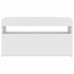 vidaXL TV Cabinet with LED Lights White 75x35x40 cm