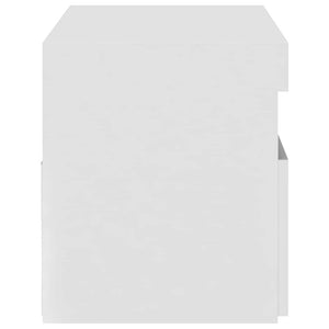 vidaXL TV Cabinet with LED Lights White 75x35x40 cm