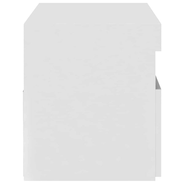 vidaXL TV Cabinet with LED Lights White 75x35x40 cm