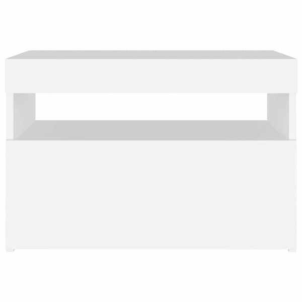 vidaXL TV Cabinet with LED Lights White 60x35x40 cm
