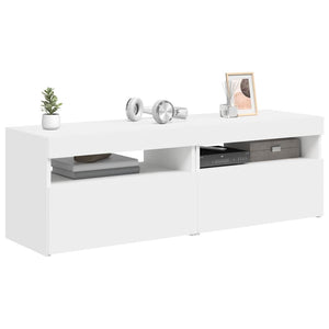 vidaXL TV Cabinets with LED Lights 2 pcs White 60x35x40cm