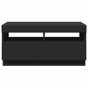 vidaXL TV Cabinet with LED Lights Black 80x35x40 cm