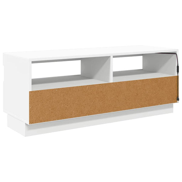 vidaXL TV Cabinet with LED Lights White 100x35x40 cm