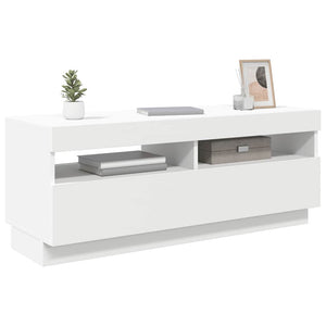 vidaXL TV Cabinet with LED Lights White 100x35x40 cm