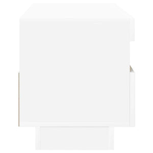 vidaXL TV Cabinet with LED Lights White 100x35x40 cm