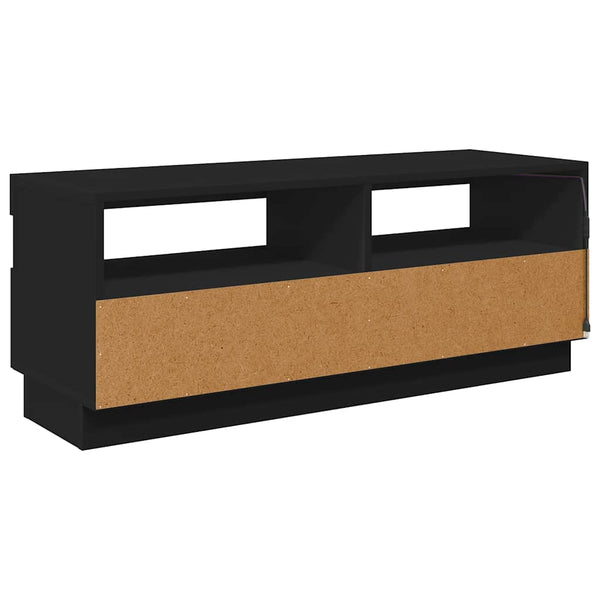 vidaXL TV Cabinet with LED Lights Black 100x35x40 cm