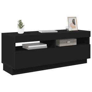 vidaXL TV Cabinet with LED Lights Black 100x35x40 cm