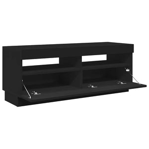 vidaXL TV Cabinet with LED Lights Black 100x35x40 cm