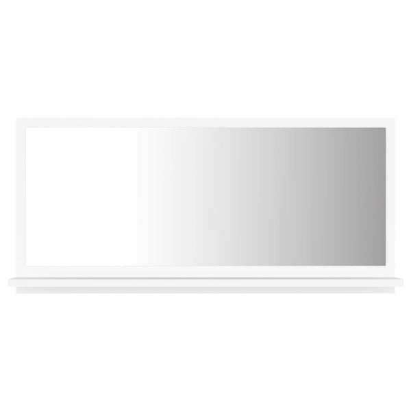 vidaXL Bathroom Mirror White 80x10.5x37 cm Engineered Wood