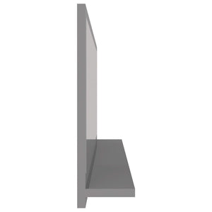 vidaXL Bathroom Mirror High Gloss Grey 90x10.5x37 cm Engineered Wood
