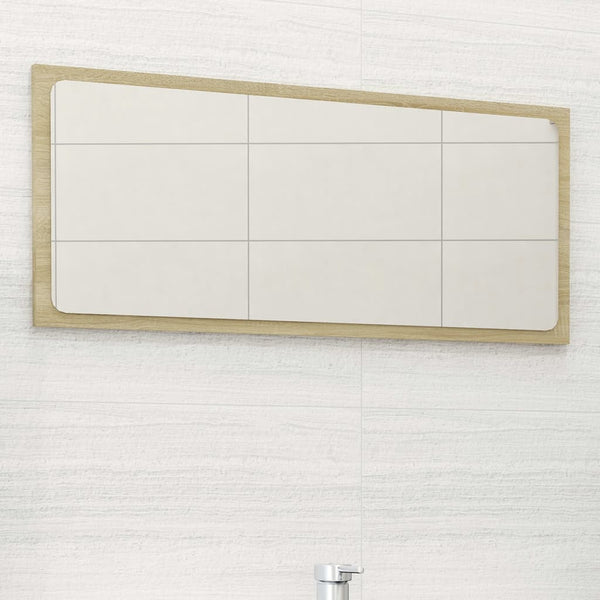 vidaXL Bathroom Mirror Sonoma Oak 80x1.5x37 cm Engineered Wood