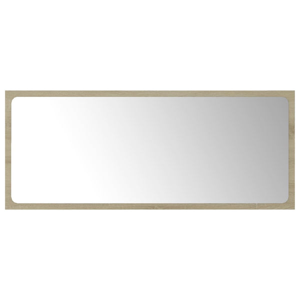 vidaXL Bathroom Mirror Sonoma Oak 90x1.5x37 cm Engineered Wood