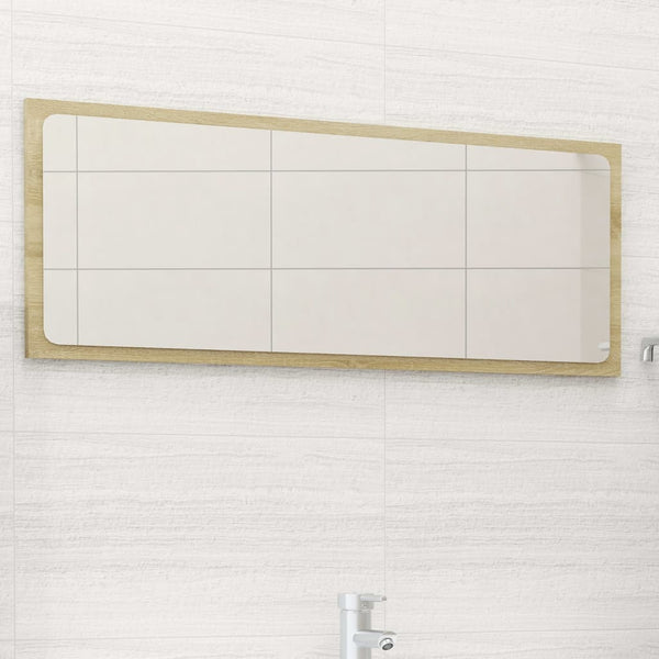 vidaXL Bathroom Mirror Sonoma Oak 90x1.5x37 cm Engineered Wood