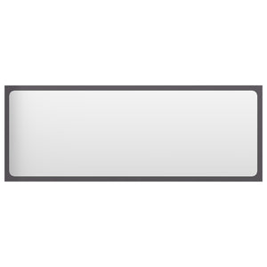 vidaXL Bathroom Mirror High Gloss Grey 100x1.5x37 cm Engineered Wood